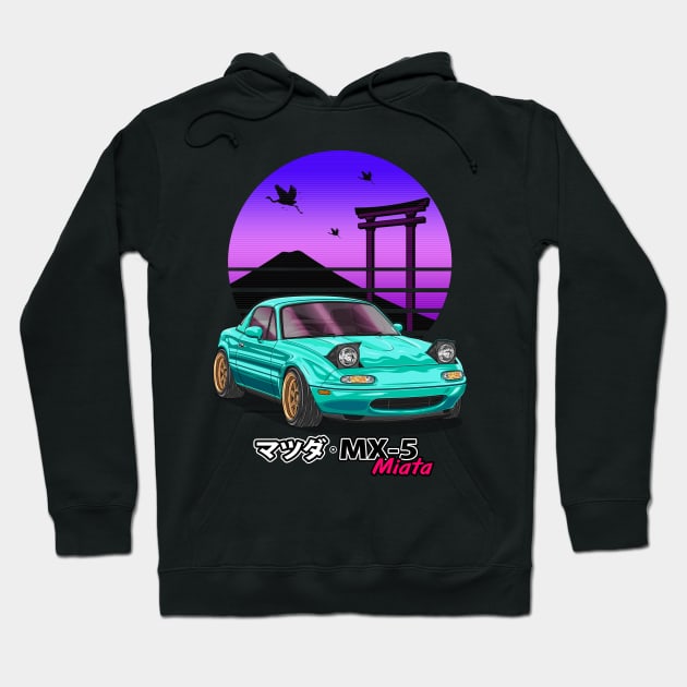 Green MX5 Miata JDM Legend Hoodie by Guyvit